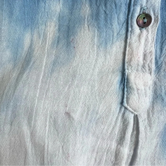 Honorine Tie-Dye Print V-Neck Blouse - Picture 7 of 10